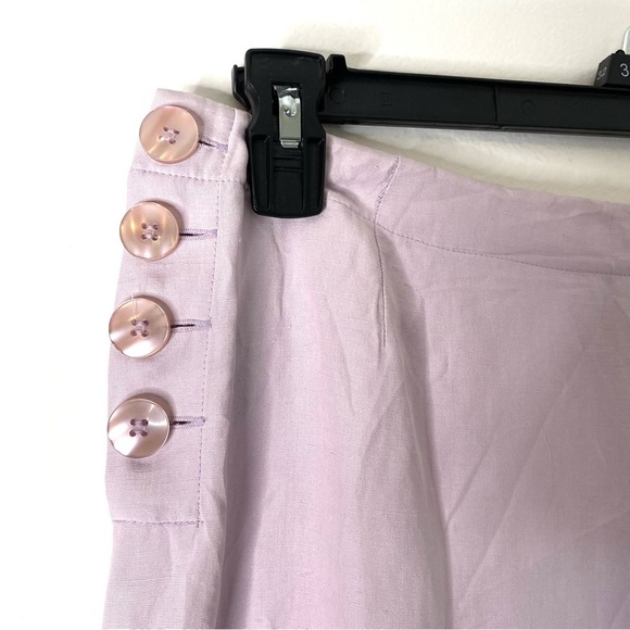 C’est City Lilac Silk Linen Wide Leg Crop Pants NWT - Picture 2 of 8